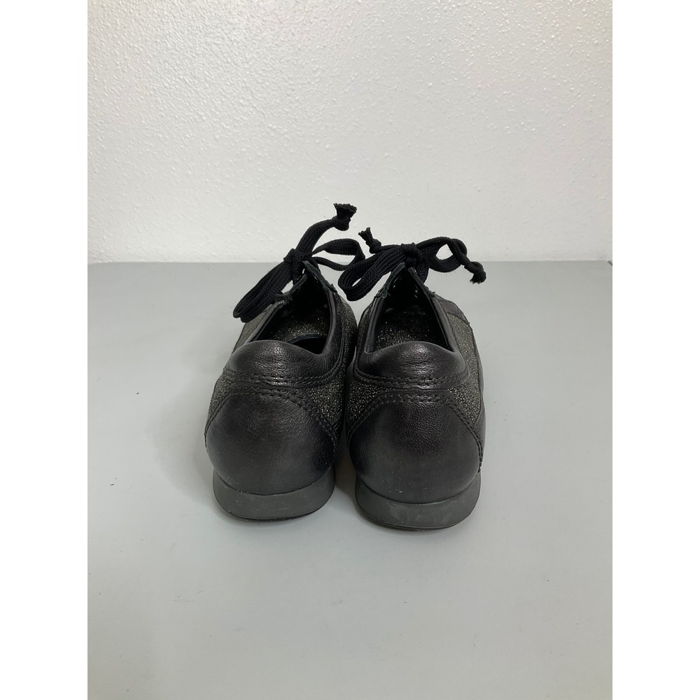 Mephisto Air-Relax Womens 6.5 Black Metallic Shimmer Leather Sneakers - Picture 4 of 8